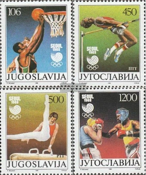 Yugoslavia 2267-2270 MNH 1988 Olímpico Foto 1 de 1