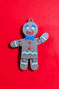Custom 3D Printed Articulated Gingerbread Man Christmas Ornament - Picture 1 of 3