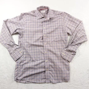 Eton Oberhemd Herren 15,5 40 weiß blau braun kariert modern Baumwolle - Bild 1 von 9