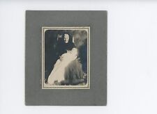 Old Woman Sitting Holding Baby Studio Photograph on Card