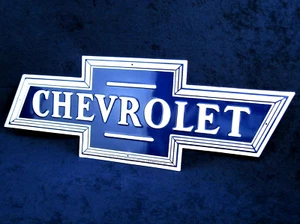 24" CHEVROLET Bowtie -*US MADE*- Die-Cut Embossed Metal Sign Man Cave Garage Bar - Picture 1 of 11