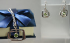ZINA of Beverly Hills 925 Silver PERIDOT Pendant Necklace Drop Earrings MCM Set