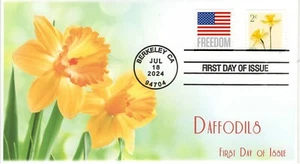 24-192, 2024, Flowers First Day Cover, Standard Postmark, Berkeley CA,, Daffodi - Picture 1 of 1