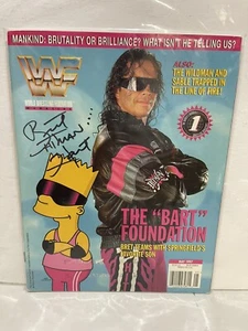 WWF Magazine May 1997 Bret "Hitman" Hart Autographed - Picture 1 of 9