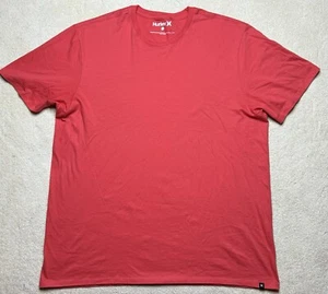 Hurley T-Shirt Men’s 2XL Red Short Sleeve Crew Neck Surf Beach Casual - Picture 1 of 7