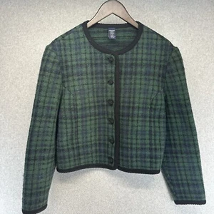 Lands End Womens Knit Sweater Size 10 Regular 100% Wool Button Up Long Sleeve - Picture 1 of 9