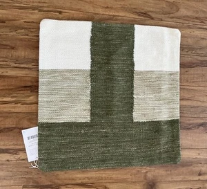 Villa by Classic Home/Pottery Barn Kass Loden Green Pillow Cover 22 x 22 in - Picture 1 of 8