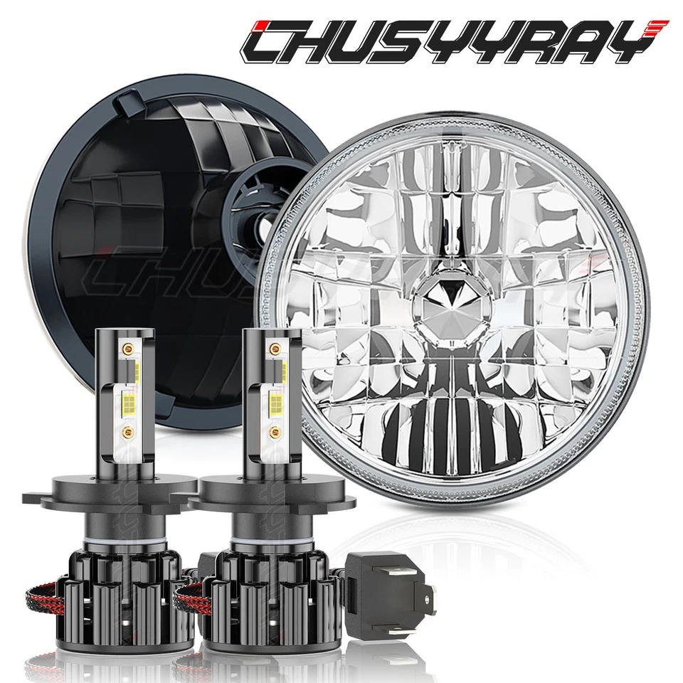 Круглые светодиодные фары дальнего света для Freightliner Coronado 2001-2016 7 дюймов A++ - Изображение 1 из 4