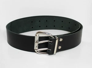 Doppeldorn Ledergürtel schwarz 40 mm breit Arbeitsgürtel robust echtes Leder - Bild 1 von 30