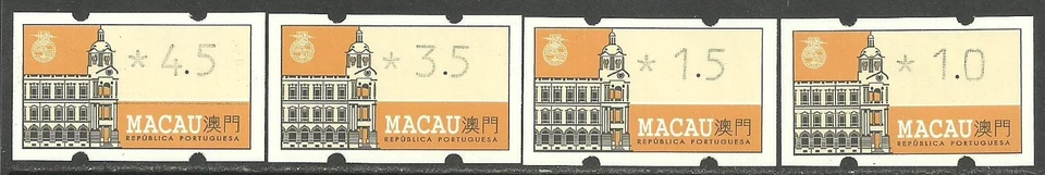 Macau 1993 -  Correios for all, ATM stamps set MNH - Image 1 of 1