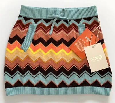 NWT MISSONI X Target Girl Knit Skirt Sz M Blue Chevron Zig Zag 20th Anniversary  - Image 1 of 4