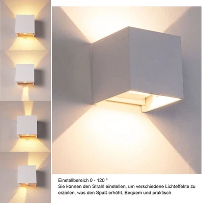 LED Wandleuchte Wandlampe mit Bewegungsmelder Licht Einstellbar Innen und Außen - Bild 1 von 4