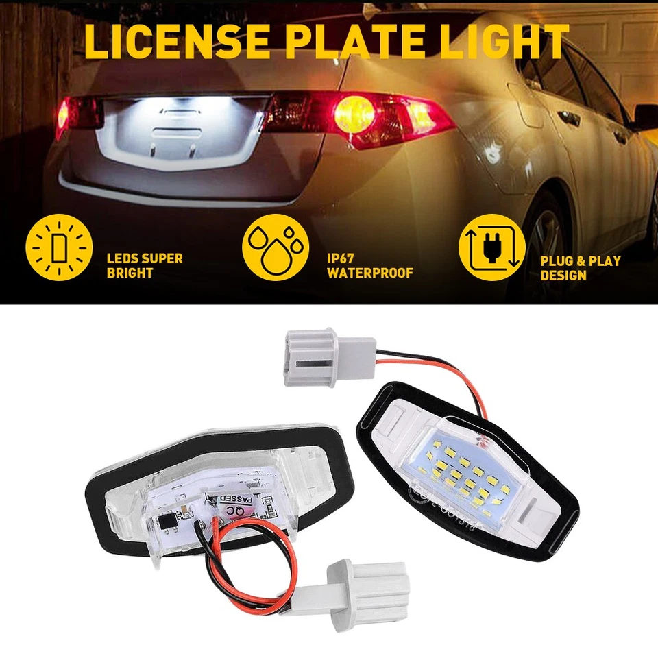 Kit completo de matrícula LED blanca para Acura RL 2004-2008 1999-2007 Acura TL Foto 1 de 4