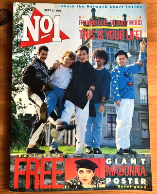 No.1 NUMBER ONE Magazine 21/9/1985 FRANKIE GOES TO HOLLYWOOD The Cure ARCADIA (G - Image 1 of 4