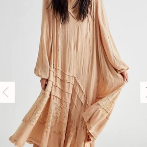 NEW Free People FP Ocean Side Maxi Dress Woodland Boho Flowy Lagenlook Sz L NWT - Picture 1 of 17