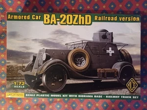 ACE 72210- soviet railroad armoured car BA-20Zhd - Plastic model kit 1/72 - Foto 1 di 1