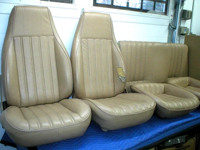 Camaro Firebird 1982-2002 Medium Doeskin Camel JUEGO ASIENTOS DELANTEROS TRASEROS GM OEM Foto 1 de 4