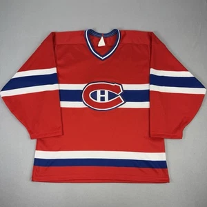 Vintage CCM Montreal Canadiens Shirt Mens Medium Red NHL Ice Hockey Jersey 90s - Picture 1 of 11