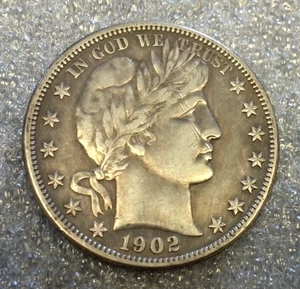1902-O BARBER SILVER 50c (3108) - Picture 1 of 2