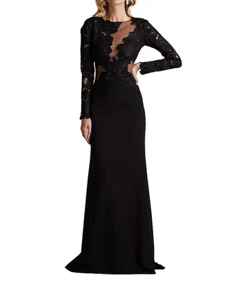 NEW, TADASHI SHOJI Caselle Embroidered Illusion Bodice Gown Size 14 #LD64 - Image 1 of 4