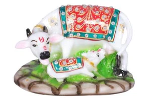 Handmade Polyresin Cow with Calf Statue Showpiece for Table Home & Office Decor - Picture 1 of 3