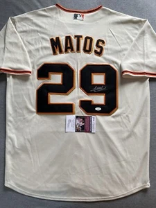 SAN FRANCISCO GIANTS- LUIS MATOS AUTOGRAPH #29 NIKE CREAM JERSEY JSA AS72955 - Picture 1 of 5