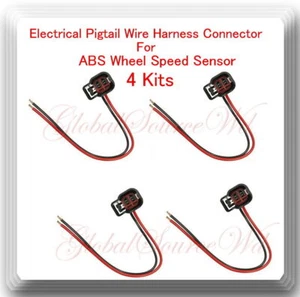 4 Kit ABS Wheel Speed Sensor Pigtail Connector Fits: Mazda 3 04-14 Mazda 5 06-14 - Picture 1 of 6