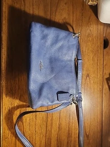 Coach Handtasche Blau F76645 Mia Crossbody Pebbled Leder Schultertasche Doppelreißverschluss - Bild 1 von 10