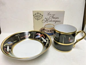 ANCIENNE MANUFACTURE ROYALE DE LIMOGES MODÈLE PLATE 5"x1" + CUP 2.5" X2.5" NIB - Picture 1 of 5