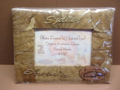Marco de fotos SYDNEY AUSTRALIA por Nature Leaf 4" x 6" hecho a mano ¡Hermoso marco! Foto 1 de 4
