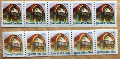 SCOTT #2911 & 2912 JUKE BOX - PRESORTED FIRST CLASS - PNC5  MNH - Image 1 of 4