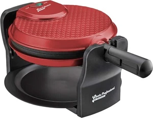 Cooks Professional Belgian Waffle Maker Machine Rotary Electric Iron 920W - RED - Picture 1 of 3