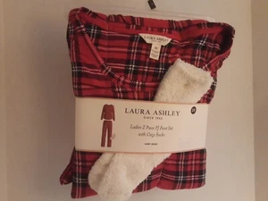 Conjunto de pijama a cuadros rojo para mujer con calcetines de Laura Ashley, talla 2X, nuevo con etiquetas - Imagen 1 de 5