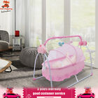 Electric Bluetooth Baby Cradle Swing Bassinet Rocking Crib Infant Bed Portable!