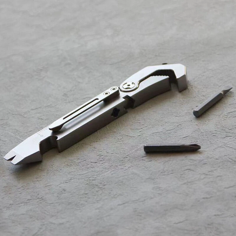 TC4 Titanium Crowbar Pry Bar Wrench Spanner EDC Tool Bottle Opener Clip Gift New - Image 1 of 4