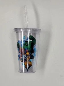 Marvel Comics Heroes Collage 18 oz Acrylic Travel Cup With Lid and Straw - Picture 1 of 1