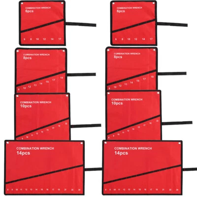 2 Piezas Llave Enrollable Multi-Bolsillo Herramienta Bolsa de Almacenamiento Llave Soporte Alicate de Lona Foto 1 de 4