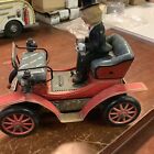 Vintage 1901 MODEL CAR DRIVER BATTERY OPERATED TIN TOY JAPAN Litho Metal - AS IS