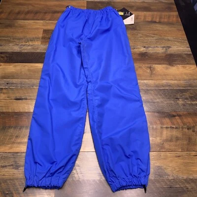 LL Bean Snow Pants Womens Large Blue Supplex Nylon USA Zip DuPont New  - Image 1 of 4