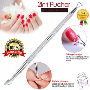 TRIANGLE UV Gel Polish Remover STICK Manicure Nail Art Tool Pusher Scraper Steel - Picture 1 of 6