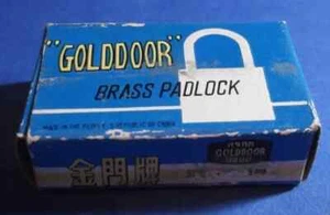 Candado de equipaje vintage de latón Golddoor y 3 llaves mini cerradura tamaño 25 mm NUEVO EN CAJA - Imagen 1 de 9