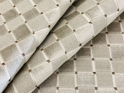 Lee Jofa Geometric Square Velvet Fabric- Levens Velvet Silver 2.50 yd 2019118.11 - Image 1 of 4