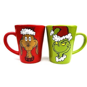 Juego de 2 tazas de café verde rojo The Grinch and Max - Imagen 1 de 11