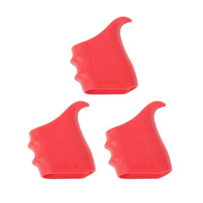 3pcs Handgun Pistol Rubber Grip Glove Anti Slip For Glock G18 G19X Holster - Image 1 of 4