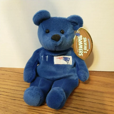NFL #11 Bledsoe - Salvino's Slammers - Teddy Bear Beanie  Plush 8" WITH TAGS VGC Cover