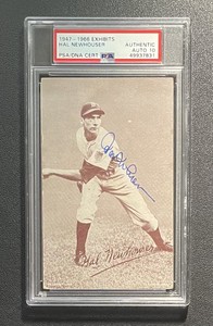 1947-66 Exhibits Hal Newhouser Signed PSA/DNA 10 Auto Grade Detroit Tigers HOF