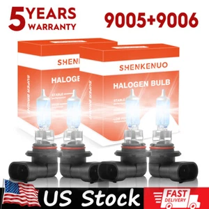 For Chevy Tahoe 2001-2006 4X 9005 9006 4200K Halogen Headlight Bulbs Combo kit - Picture 1 of 14