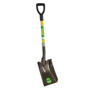 28 In. Square Point Shovel with Fiberglass Handle Heavy-Duty 14-Gauge Steel Head - Picture 1 of 2