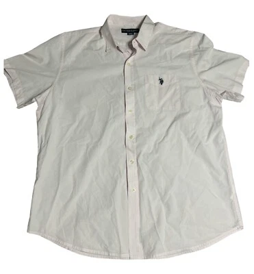 U.S. Polo Assn Vestido Abotonado Manga Corta Camisa Para Hombre Talla XL Rosa Foto 1 de 4