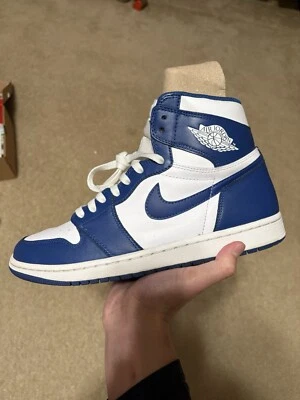 尺码 11 - Air Jordan 1 Retro High OG Storm 蓝色皇家白色 2016 带 OG 盒 — 第 1/4 张图片